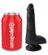 KING COCK PENE REALiSTICO CON TESTiCULOS 15CM NEGRO