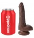 KING COCK PENE REALiSTICO CON TESTiCULOS 15CM MARRoN