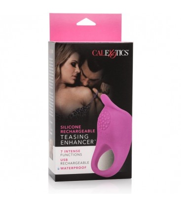 ANILLO VIBRADOR RECARGABLE DE SILICONA ROSA