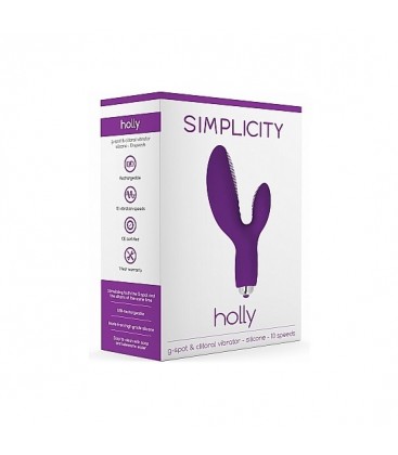 HOLLY VIBRADOR CLiTORIS Y PUNTO G MORADO