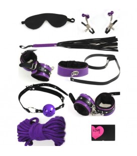 SET BONDAGE 8 PIEZAS MORADO