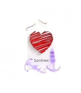 SANINEX PLUG INITIATION 3D PLEASURE - ECONOMIC LINE - MORADO