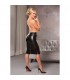 FAUX LEATHER KNEE LENGTH SKIRT