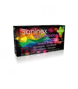 SANINEX PRESERVATIVOS GAY PASSION PUNTEADO 12UDS