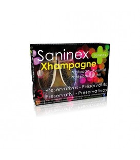 SANINEX PRESERVATIVOS XHAMPAGNE PUNTEADO 3UDS