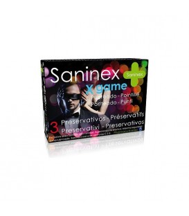 SANINEX PRESERVATIVOS X GAME PUNTEADO 3UDS