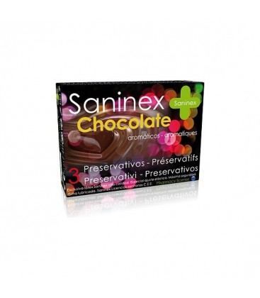 SANINEX PRESERVATIVOS CHOCOLATE 3UDS