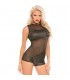 WETLOOK LACE MONO CORTO CON TRANSPARENCIAS