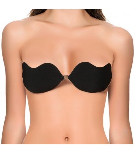 INVISIBLE BRA STRAPLESS AUTOADHESIVO COPA B COLOR NEGRO