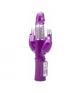 LACI DOBLE CONEJITO VIBRADOR GIRATORIO - MORADO