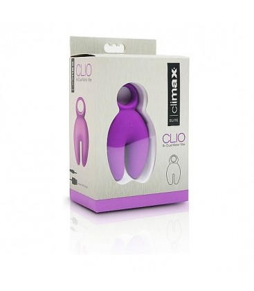 CLIMAX ELITE CLIO VIBRADOR DUAL MOTOR 9 VELOCIDADES MORADO