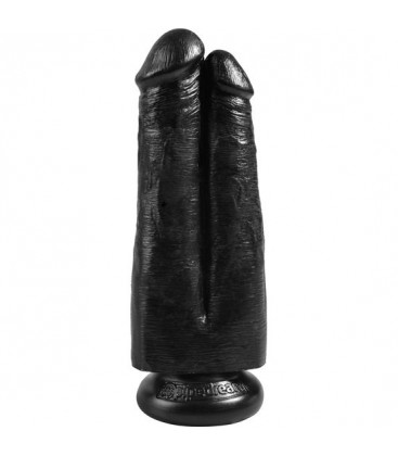 TWO COCKS ONE HOLE 20CM NEGRO