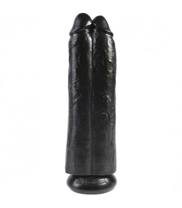 TWO COCKS ONE HOLE 30CM NEGRO