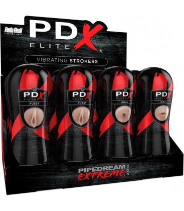 DISPLAY PDX ELITE 12UDS MASTURBADORES CON VIBRACIoN