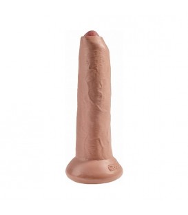 UNCUT 25,4CM - PENE REALISTA CON PREPUCIO MÓVIL - MULATO