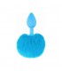 BUNNY TAIL PLUG DE SILICONA AZUL