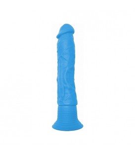 SILICONE WALL BANGER - PENE VIBRADOR SILICONA AZUL