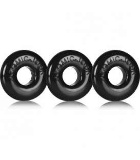 PACK 3 ANILLOS OXBALLS RINGER COCKRING - NEGRO