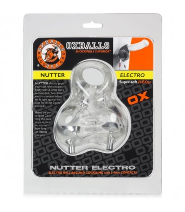 OXBALLS NUTTER ELECTRO BALL SLING TRANSPARENTE